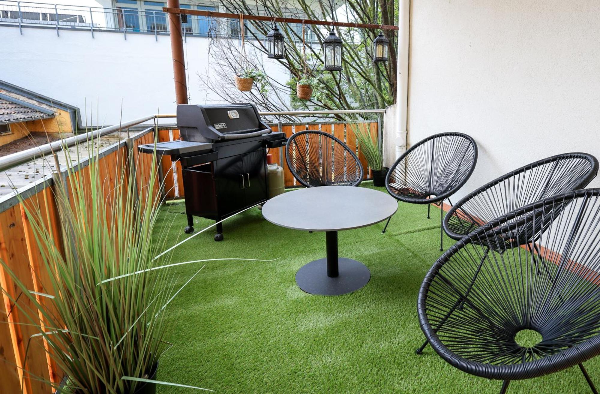 3 Zimmer Naehe Von Europapark Garage Balkon Grill Offenburg Zewnętrze zdjęcie